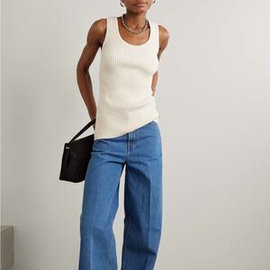 TOTEME Ribbed-Knit Cotton-Blend Bouclé Tank Top